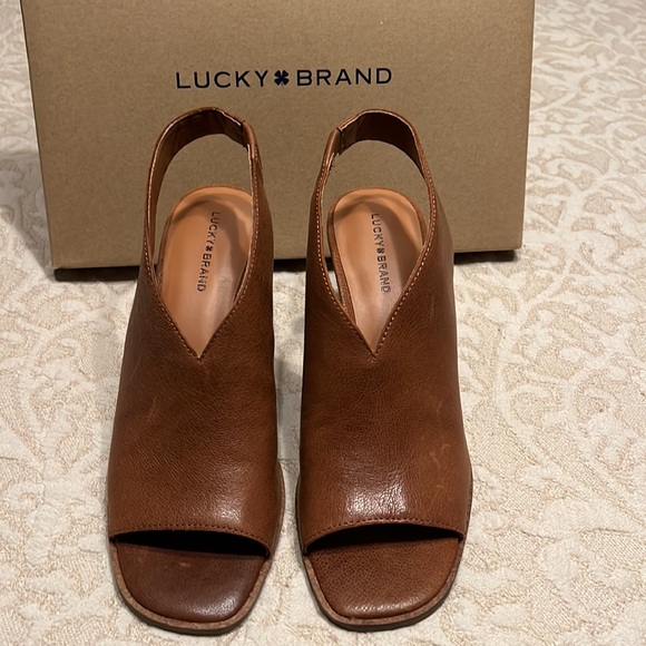 NIB Lucky Brand ginger color wedges, size 8.5M - Picture 2 of 11